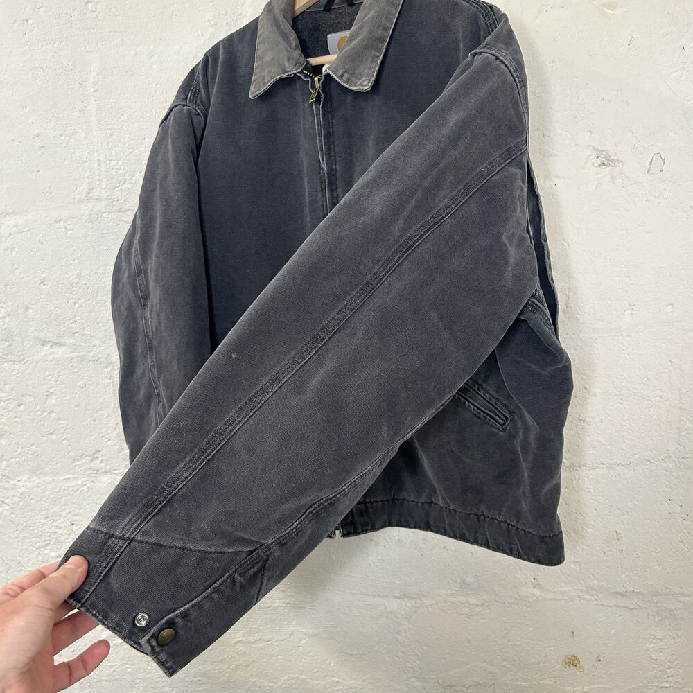 Vintage Carhartt Blanketed Detroit Jacket “Petrol Grey” J97 - Picture 6 of 16